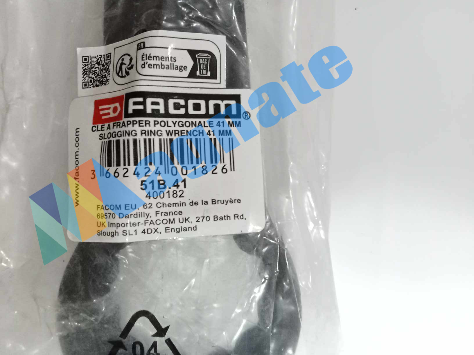 Brand: Facom 41mm Metric impact slogging ring spanner SKU: 51B.41