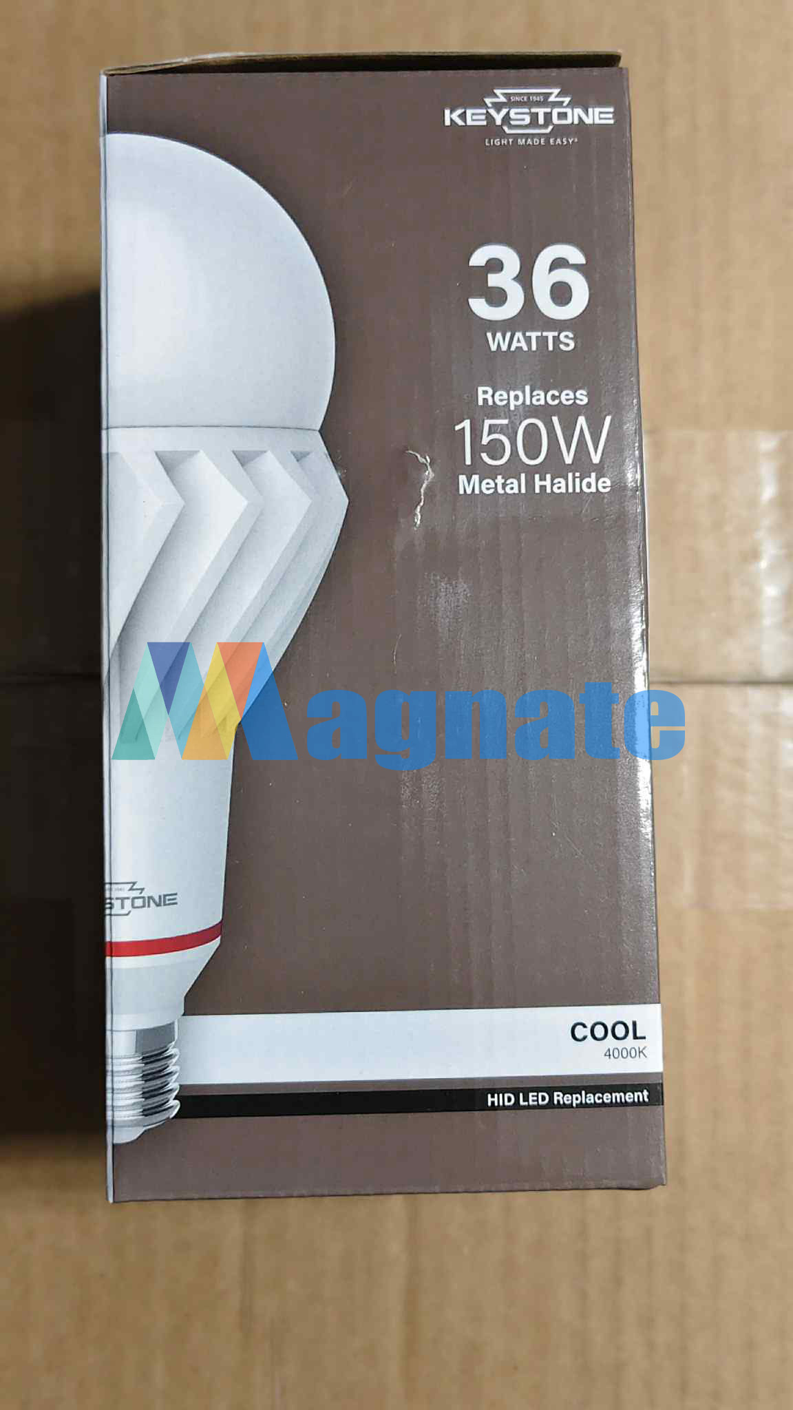 Brand: Keystone Bulb, 36 watts PN: KT-LED35A25-O-E26-840-DIM/G2