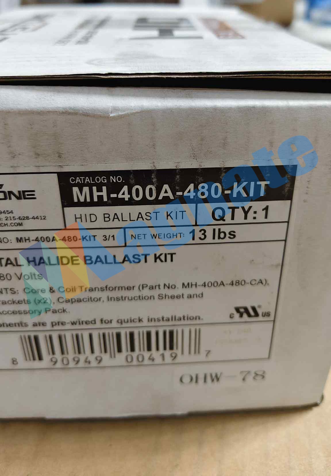 Brand: Keystone HID Ballas Kit PN: MH-400A-480-CA